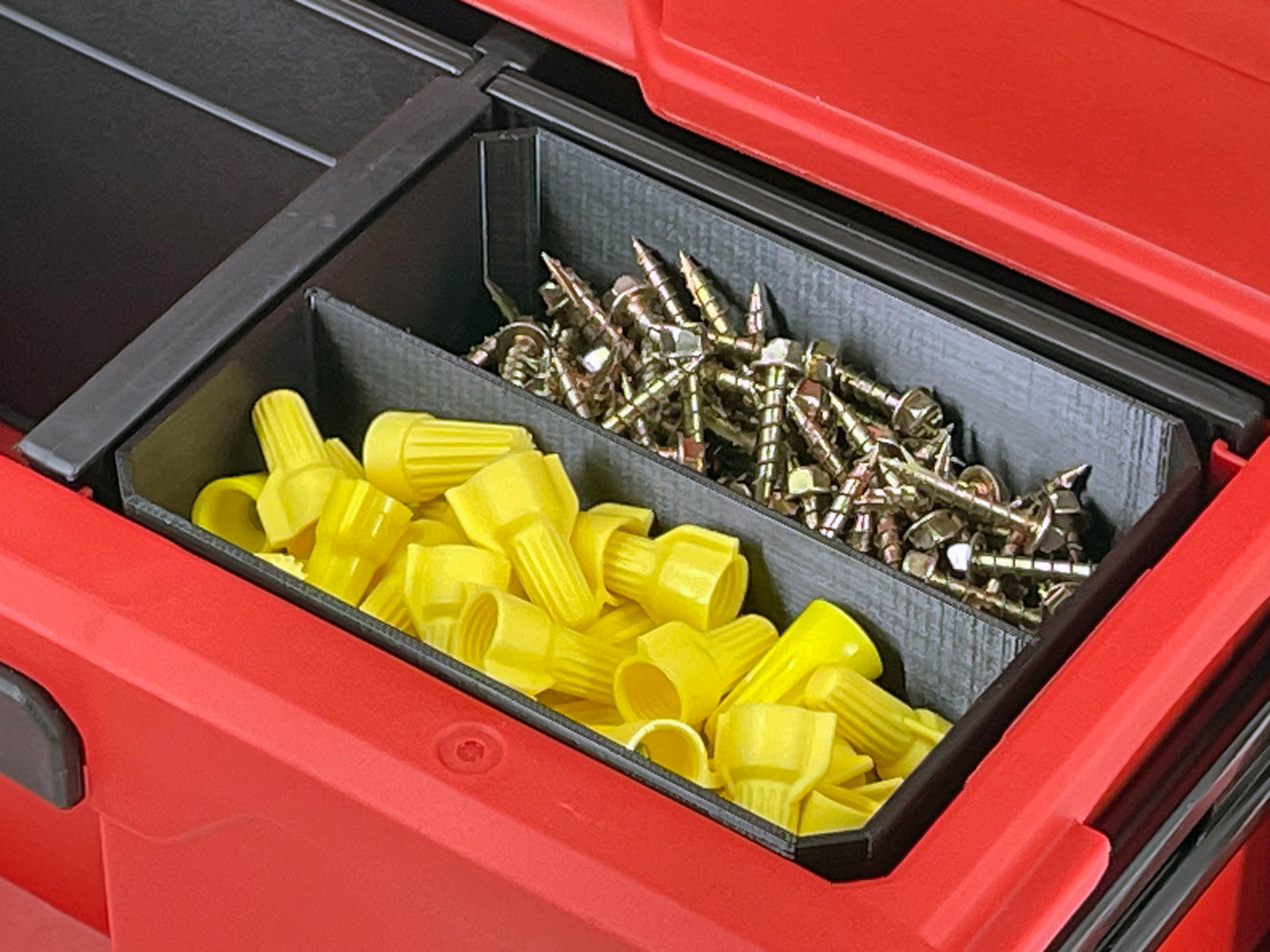 Milwaukee Packout 2-Drawer Tool Box Compatible Small Nesting Bins - Black