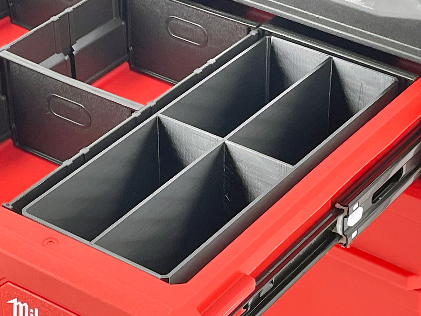 Milwaukee Packout 4-Drawer Tool Box Compatible Large Nesting Bins - Black