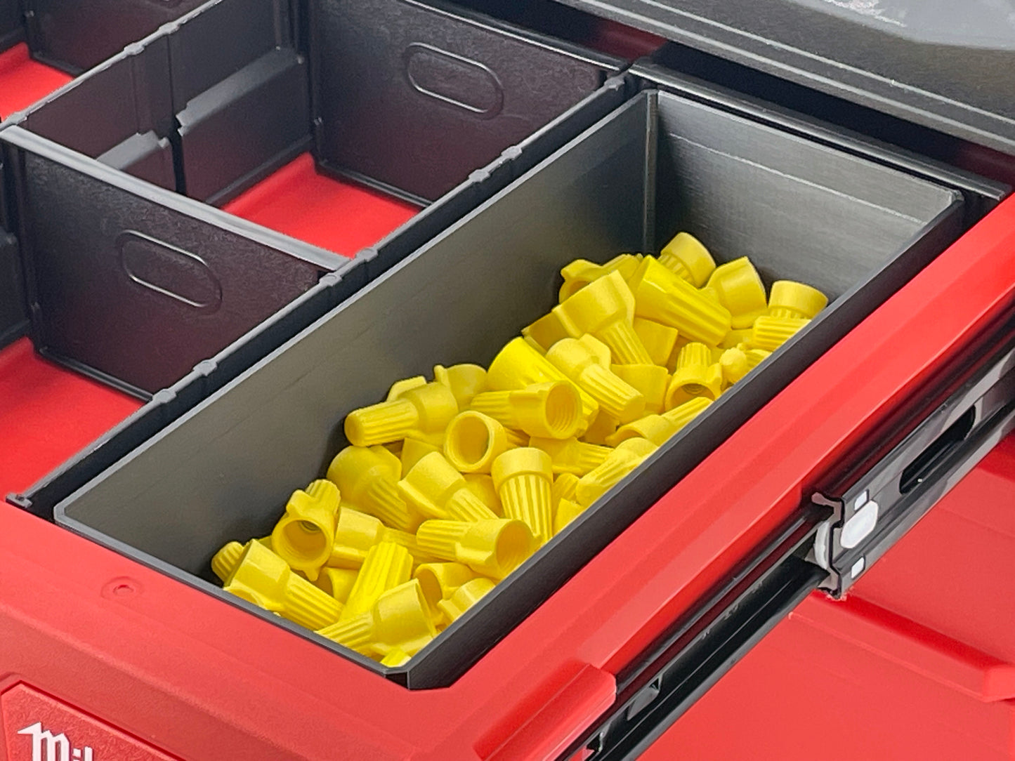 Milwaukee Packout 4-Drawer Tool Box Compatible Large Nesting Bins - Black