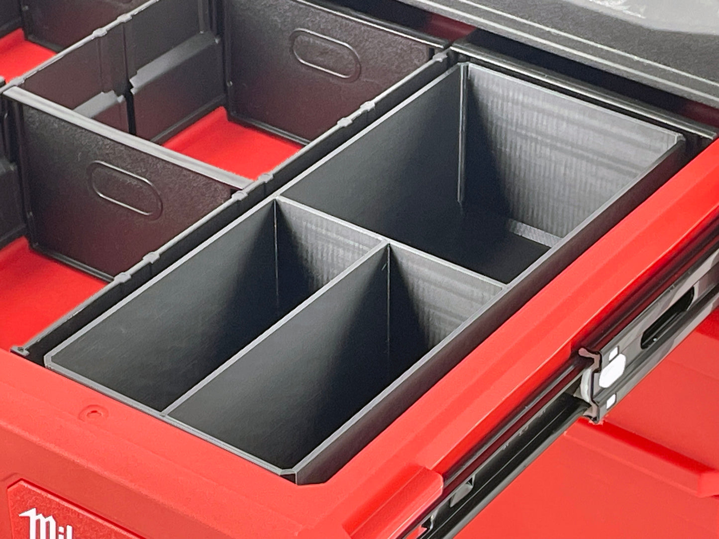Milwaukee Packout 4-Drawer Tool Box Compatible Large Nesting Bins - Black