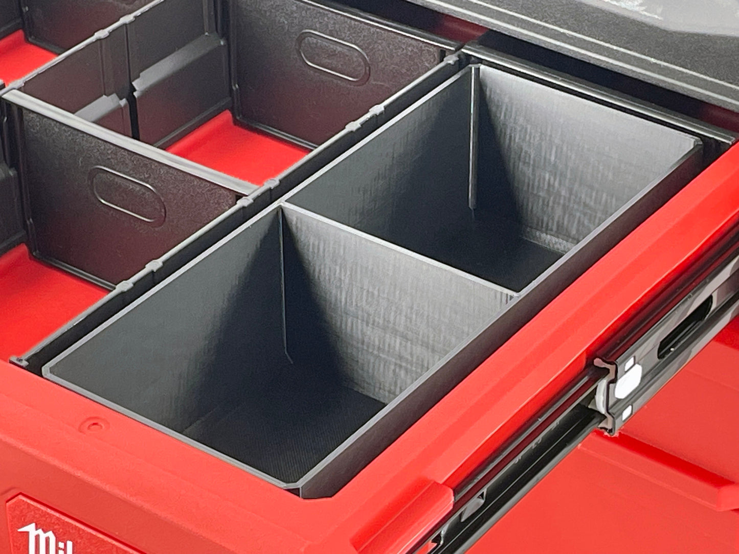 Milwaukee Packout 4-Drawer Tool Box Compatible Large Nesting Bins - Black