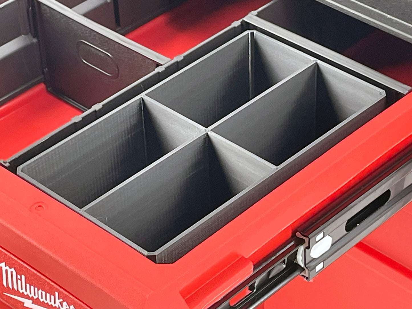 Milwaukee Packout 4-Drawer Tool Box Compatible Medium Nesting Bins - Black