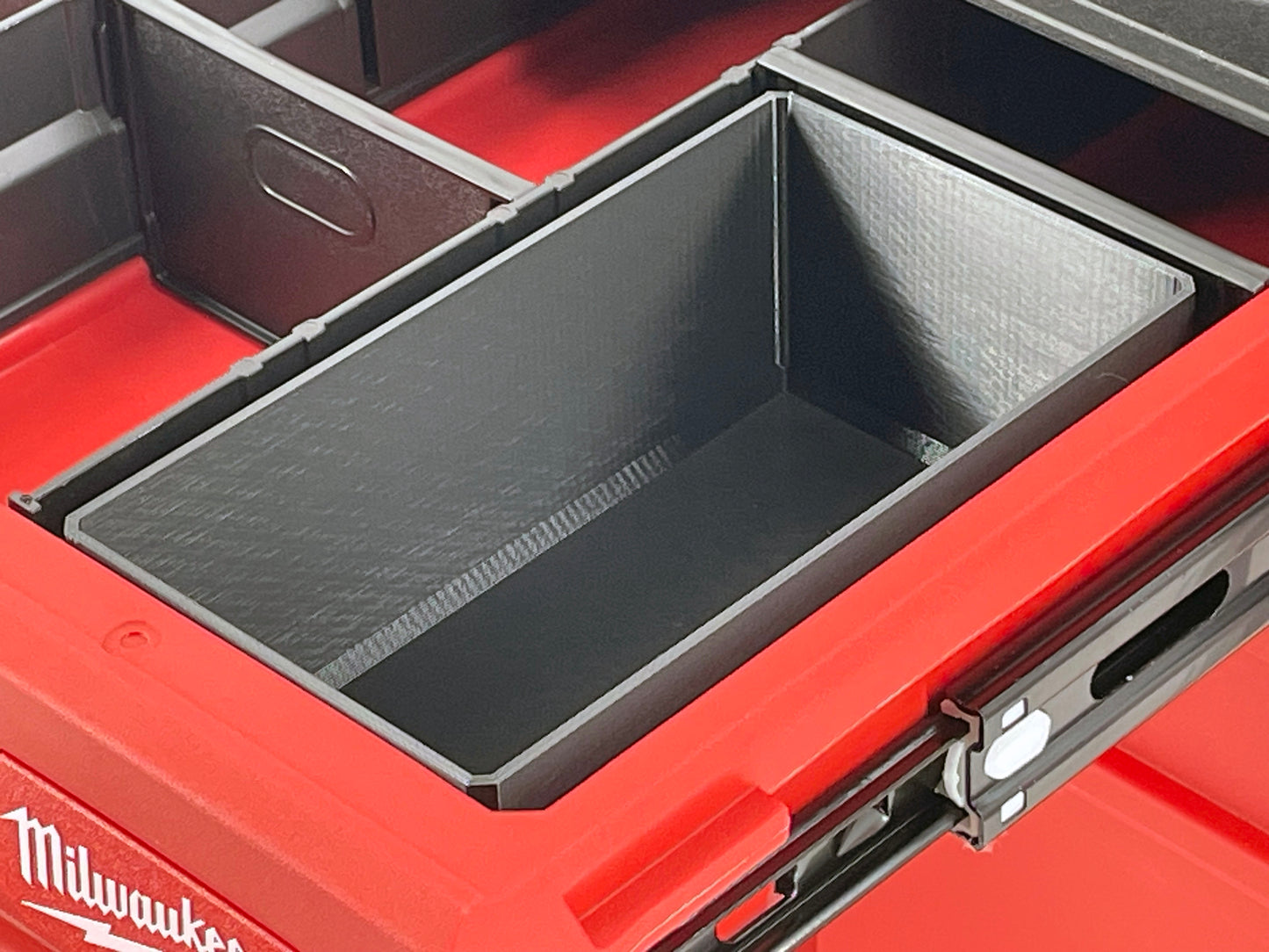 Milwaukee Packout 4-Drawer Tool Box Compatible Medium Nesting Bins - Black