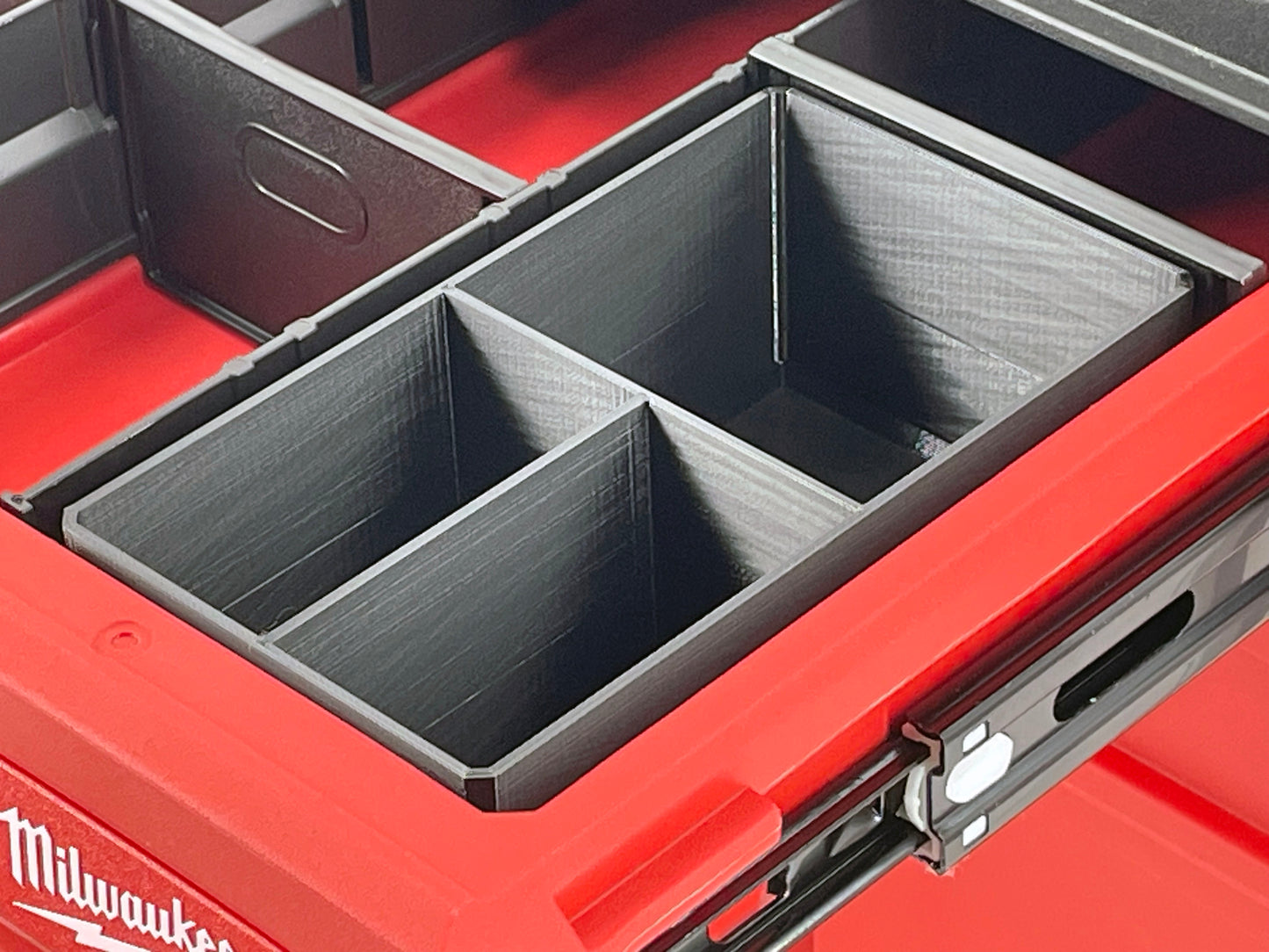 Milwaukee Packout 4-Drawer Tool Box Compatible Medium Nesting Bins - Black