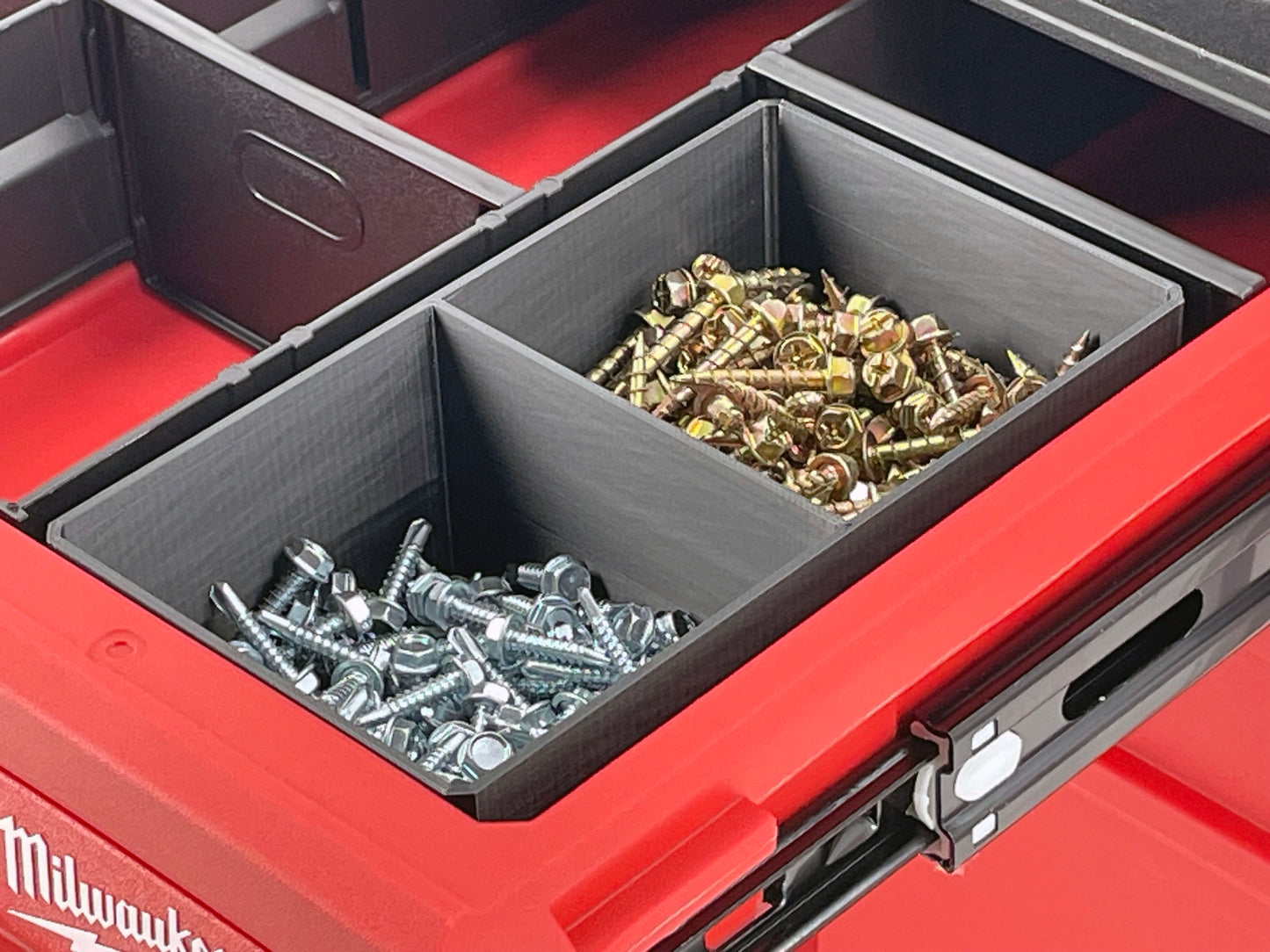 Milwaukee Packout 4-Drawer Tool Box Compatible Medium Nesting Bins - Black