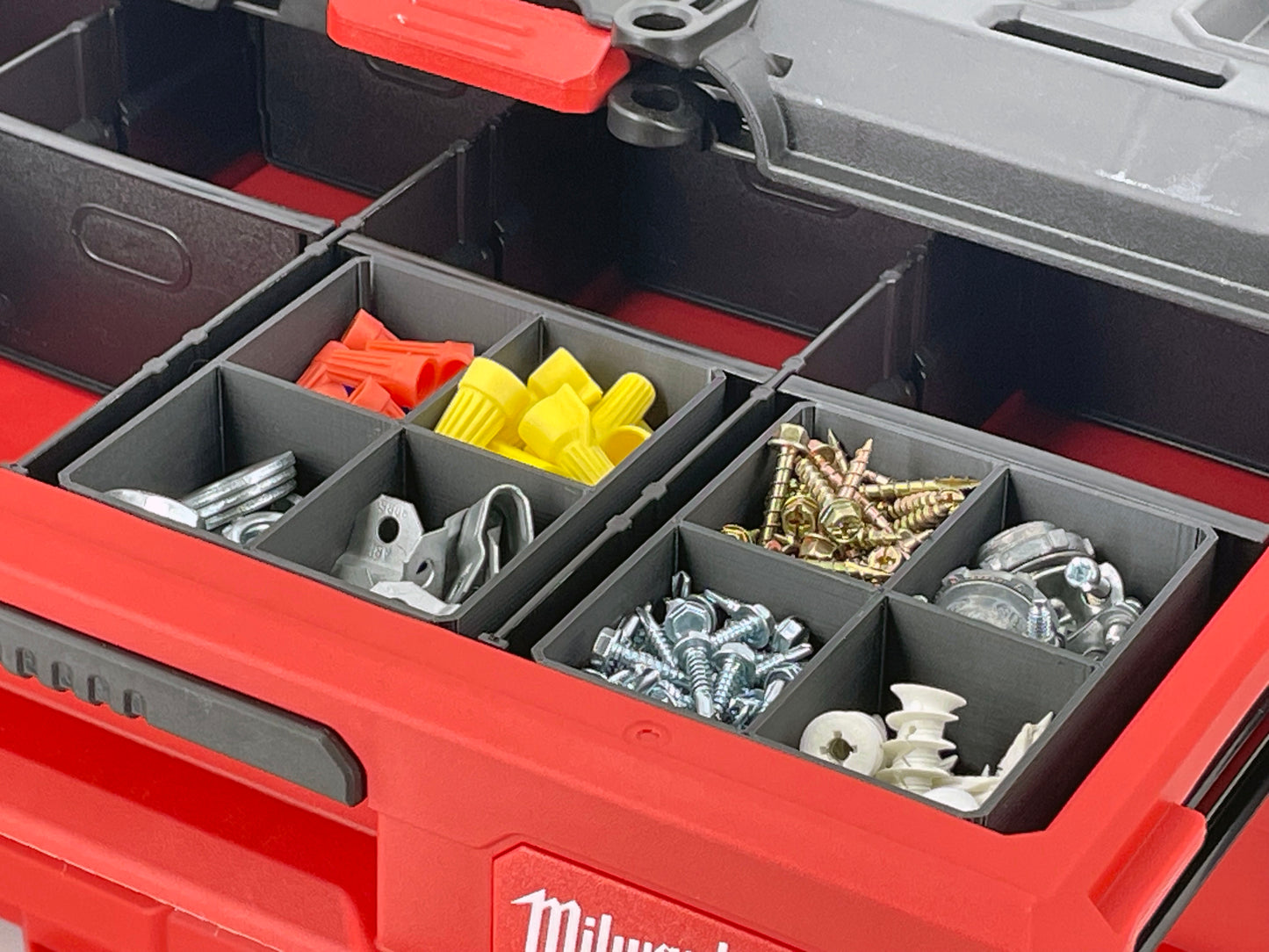 Milwaukee Packout Multi-Depth 3-Drawer (Upper) Tool Box Compatible Small Nesting Bins - Black