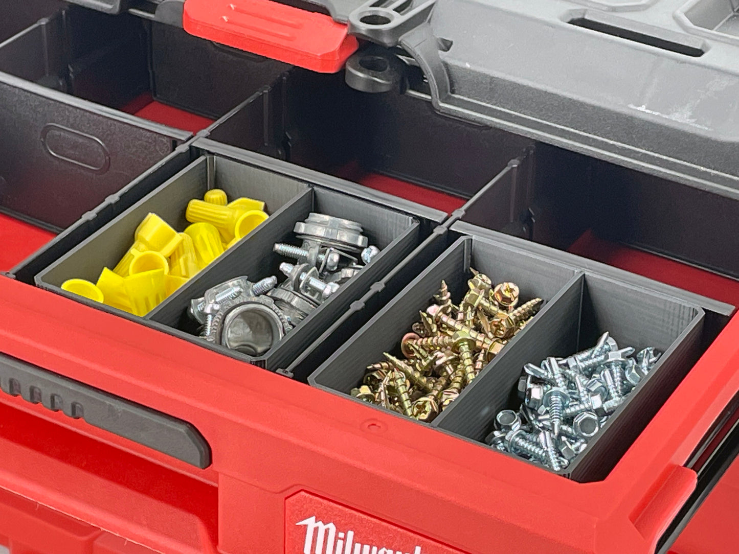 Milwaukee Packout Multi-Depth 3-Drawer (Upper) Tool Box Compatible Small Nesting Bins - Black