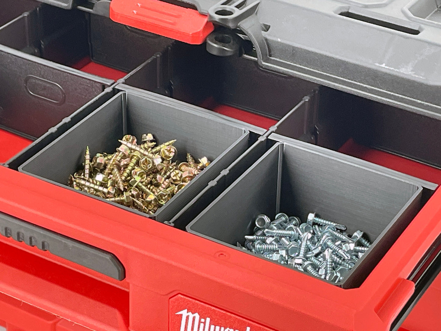 Milwaukee Packout Multi-Depth 3-Drawer (Upper) Tool Box Compatible Small Nesting Bins - Black