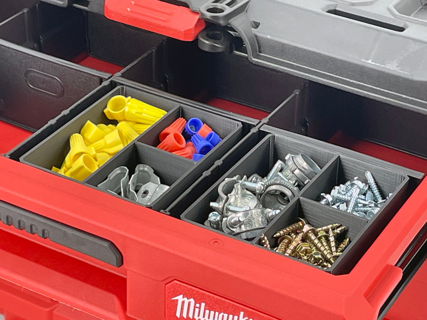 Milwaukee Packout Multi-Depth 3-Drawer (Upper) Tool Box Compatible Small Nesting Bins - Black