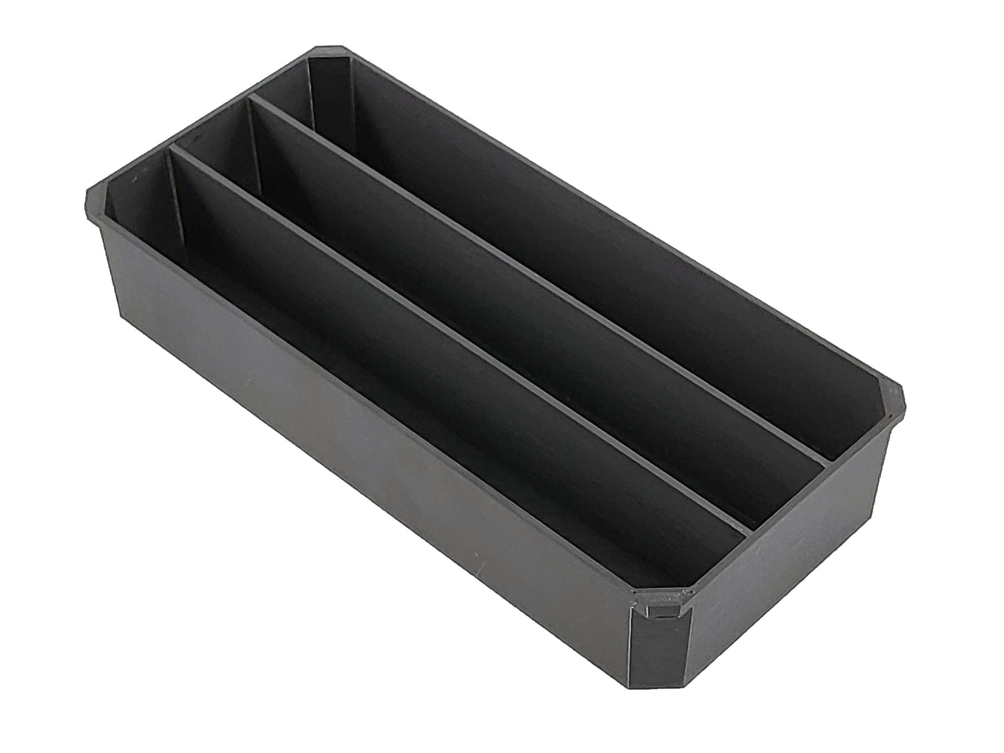 Milwaukee Packout Organizer Compatible 3rd Height Long Nesting Bins - Black