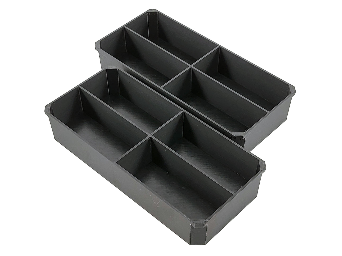 Milwaukee Packout Organizer Compatible 3rd Height Long Nesting Bins - Black