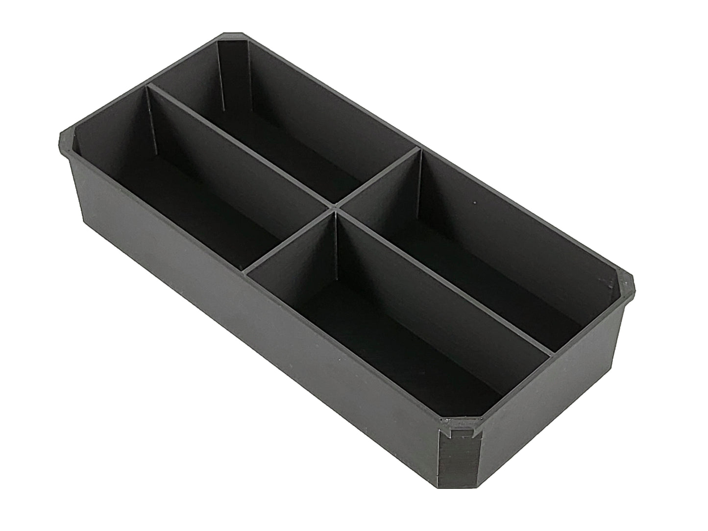 Milwaukee Packout Organizer Compatible 3rd Height Long Nesting Bins - Black