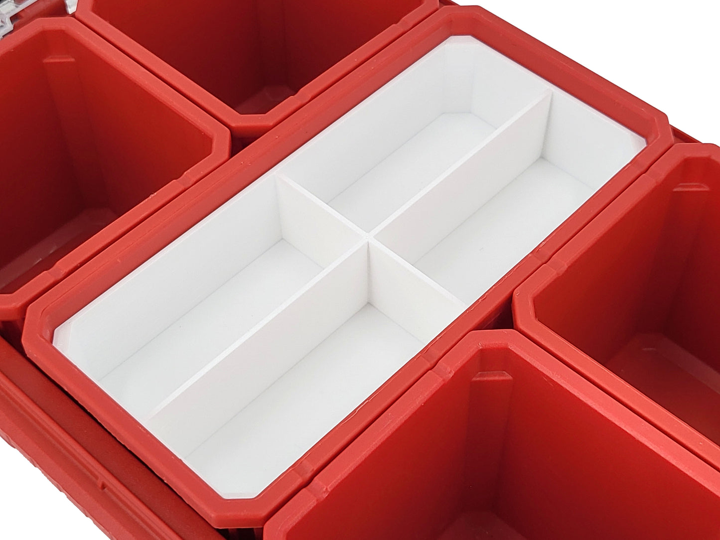 Milwaukee Packout Compact Organizer Compatible 3rd Height Long Nesting Bins - Black