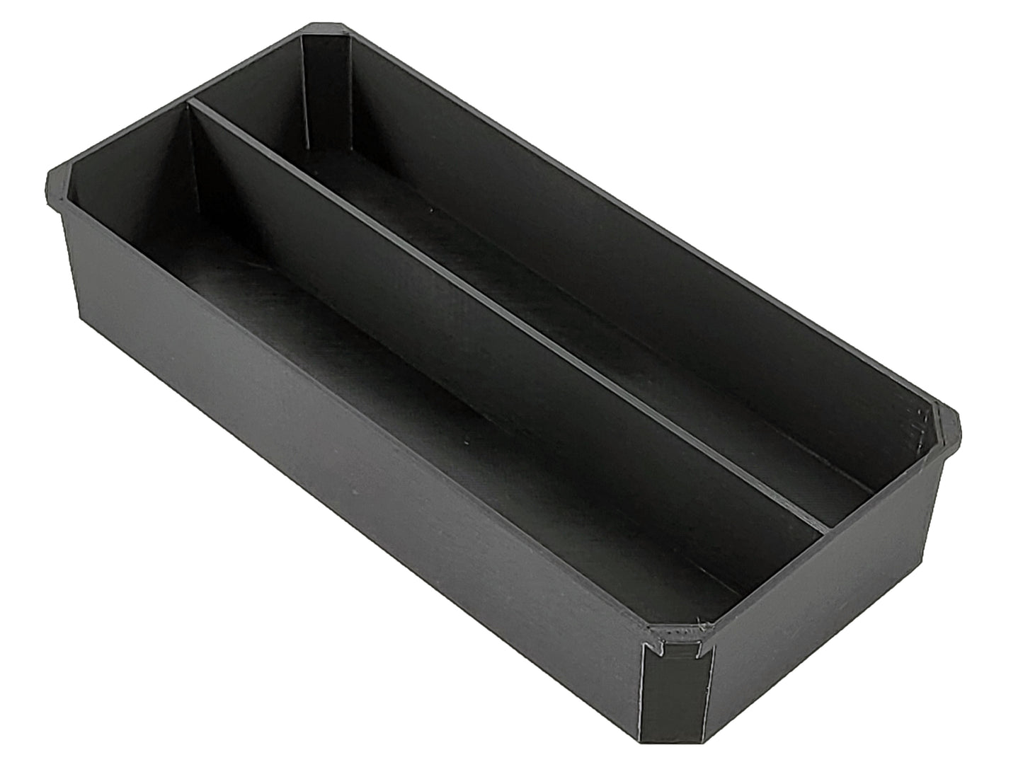 Milwaukee Packout Organizer Compatible 3rd Height Long Nesting Bins - Black