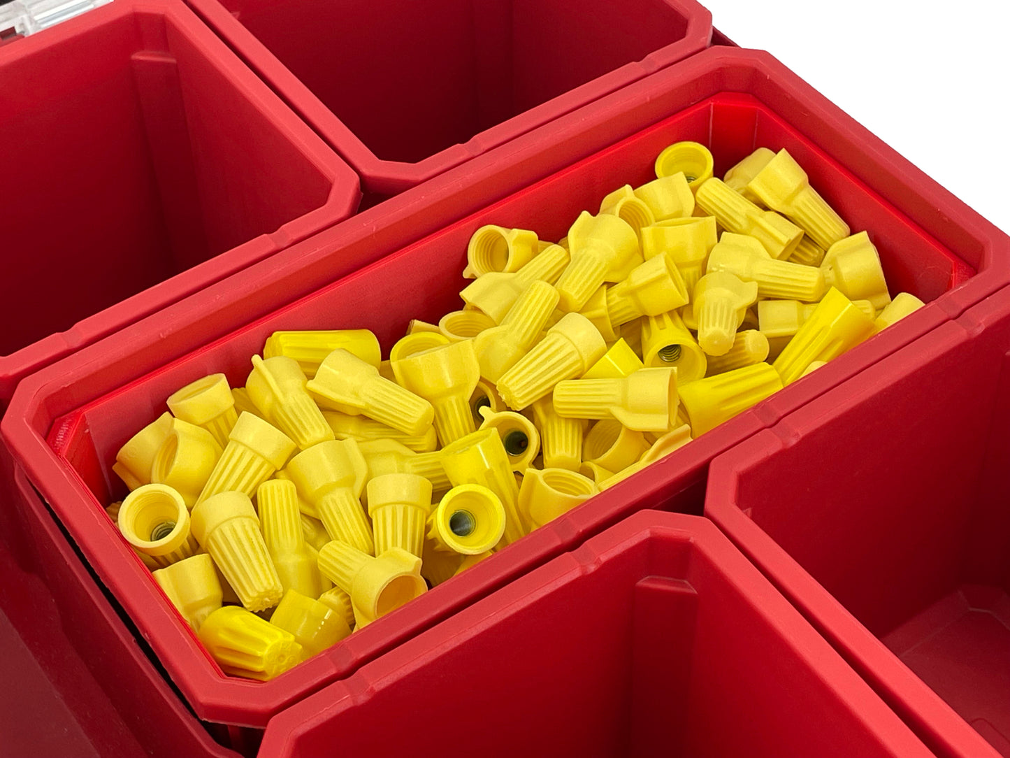 Milwaukee Packout Organizer Compatible Long Nesting Bin Top and Bottom Set - Red