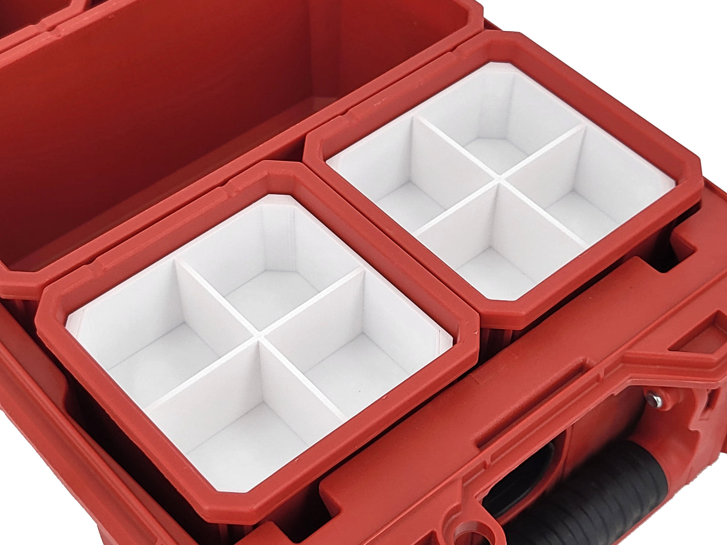 Milwaukee Packout Compact Organizer Compatible 3rd Height Square Nesting Bins - White