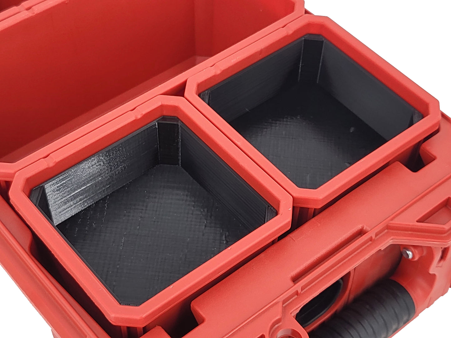 Milwaukee Packout Compact Organizer Compatible 3rd Height Square Nesting Bins - Black