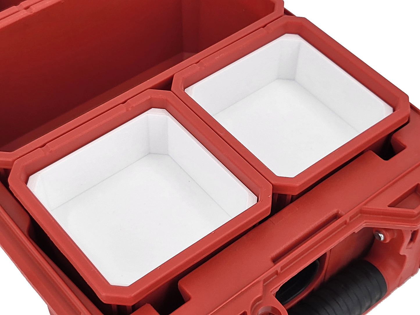 Milwaukee Packout Compact Organizer Compatible 3rd Height Square Nesting Bins - White