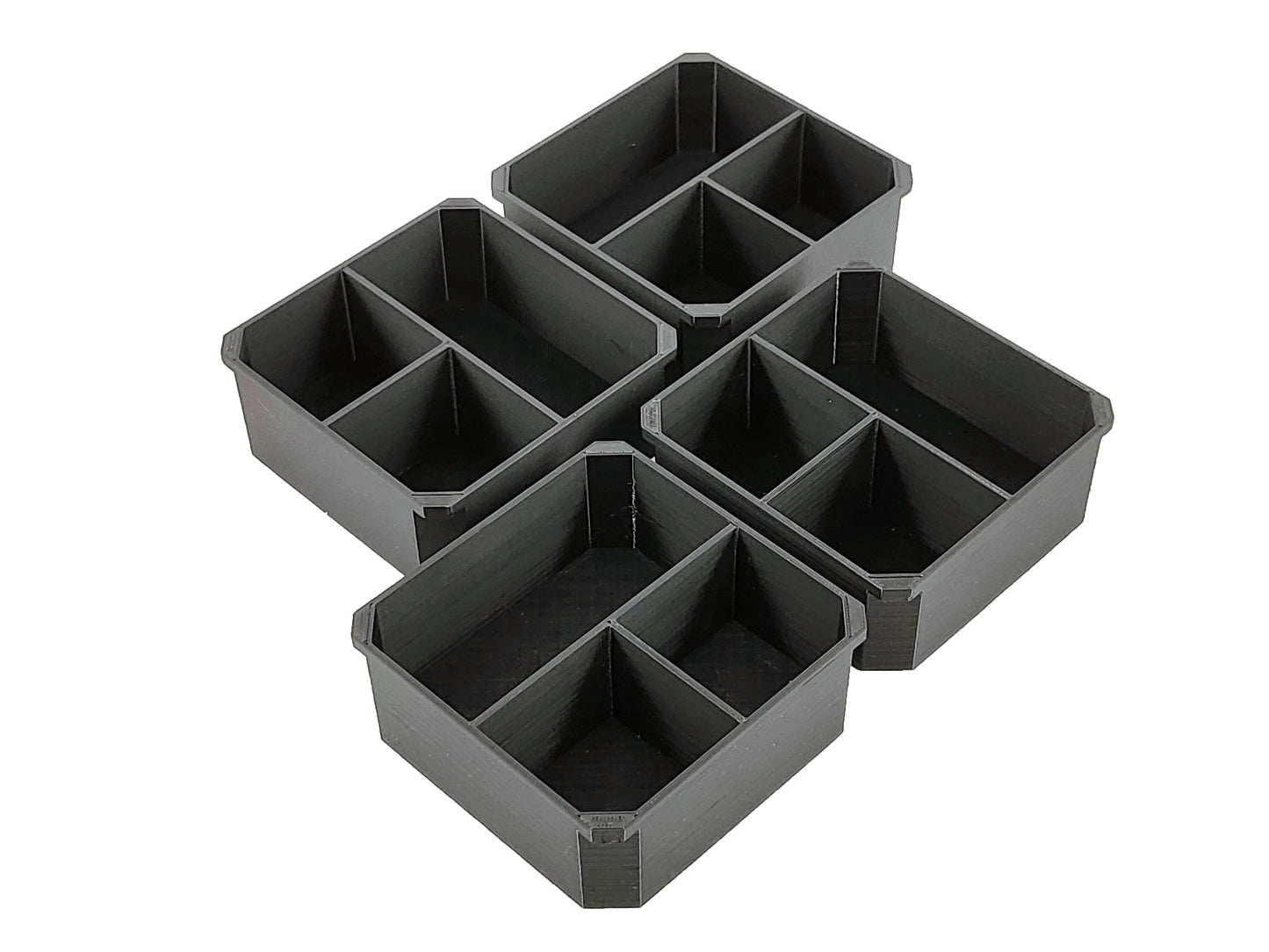 Milwaukee Packout Compact Organizer Compatible 3rd Height Square Nesting Bins - Black