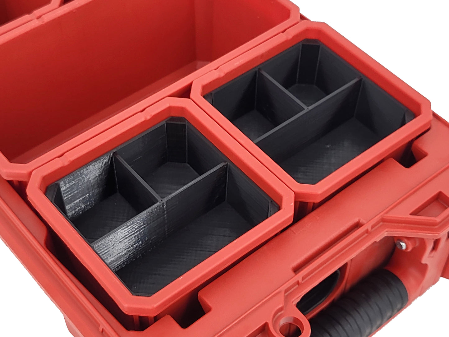 Milwaukee Packout Compact Organizer Compatible 3rd Height Square Nesting Bins - Black