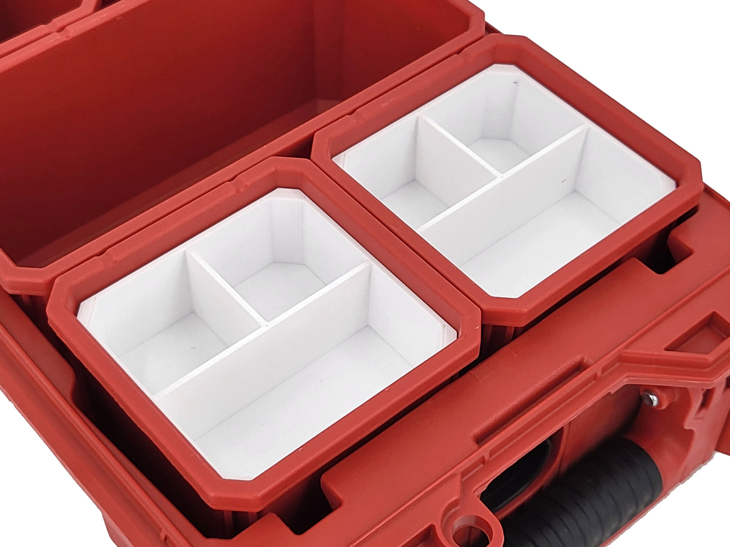 Milwaukee Packout Compact Organizer Compatible 3rd Height Square Nesting Bins - White