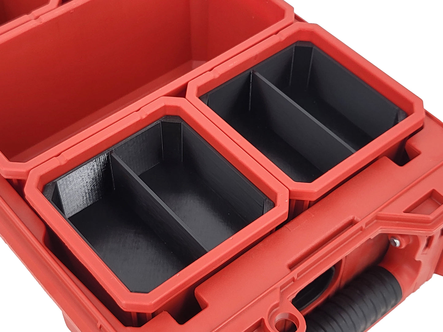 Milwaukee Packout Compact Organizer Compatible 3rd Height Square Nesting Bins - Black