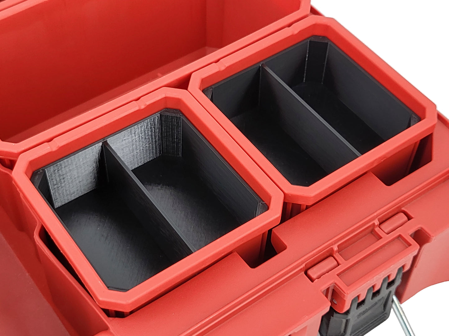 Milwaukee Packout Organizer Compatible 3rd Height Square Nesting Bins - Black