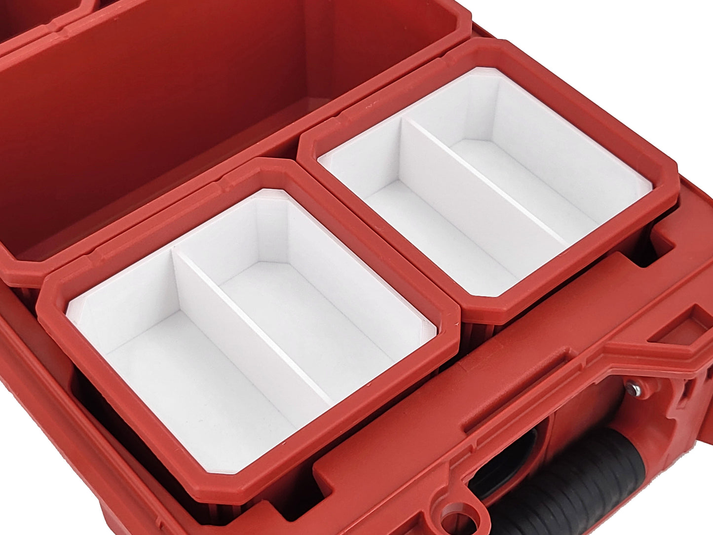 Milwaukee Packout Compact Organizer Compatible 3rd Height Square Nesting Bins - White