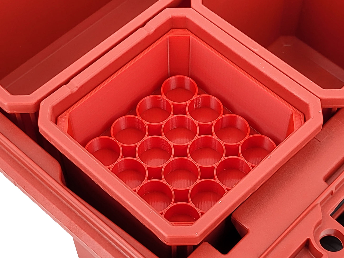 Milwaukee Packout Compact Organizer Compatible 18650 CR123 Lithium Battery Insert Bin