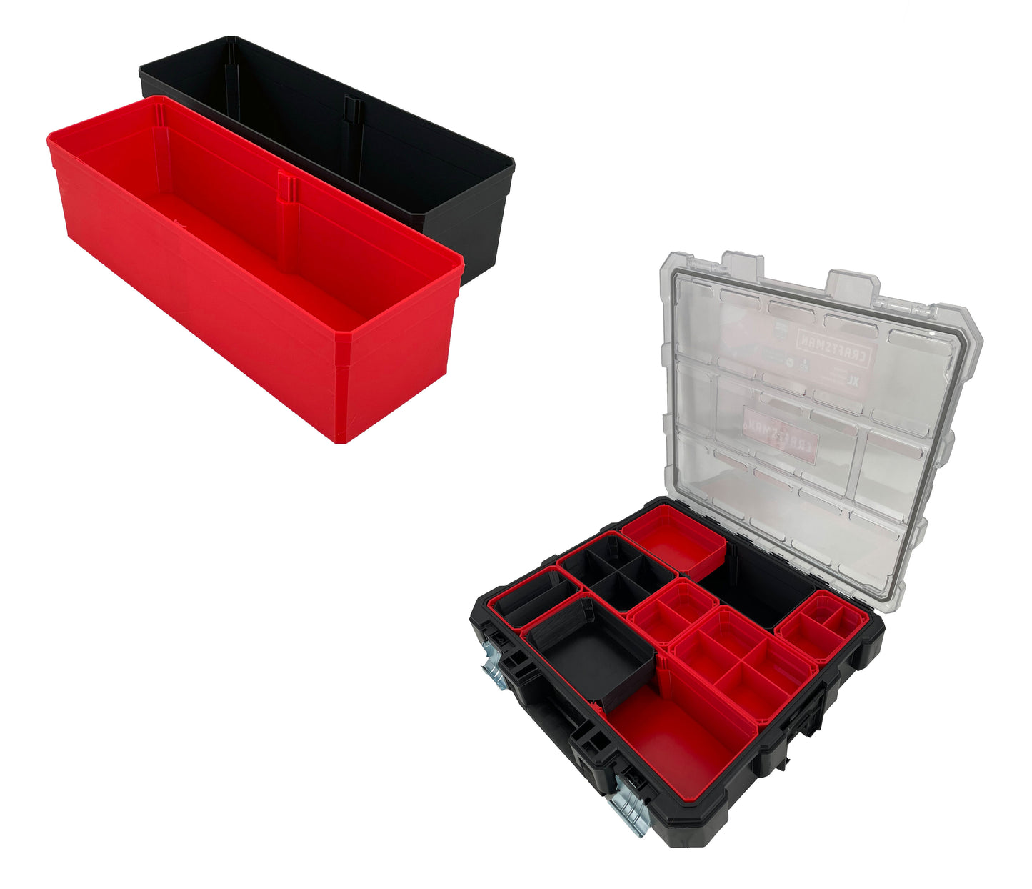 Craftsman XL Pro Organizer Compatible Extra Large Length Replacement Bin Cup - Red