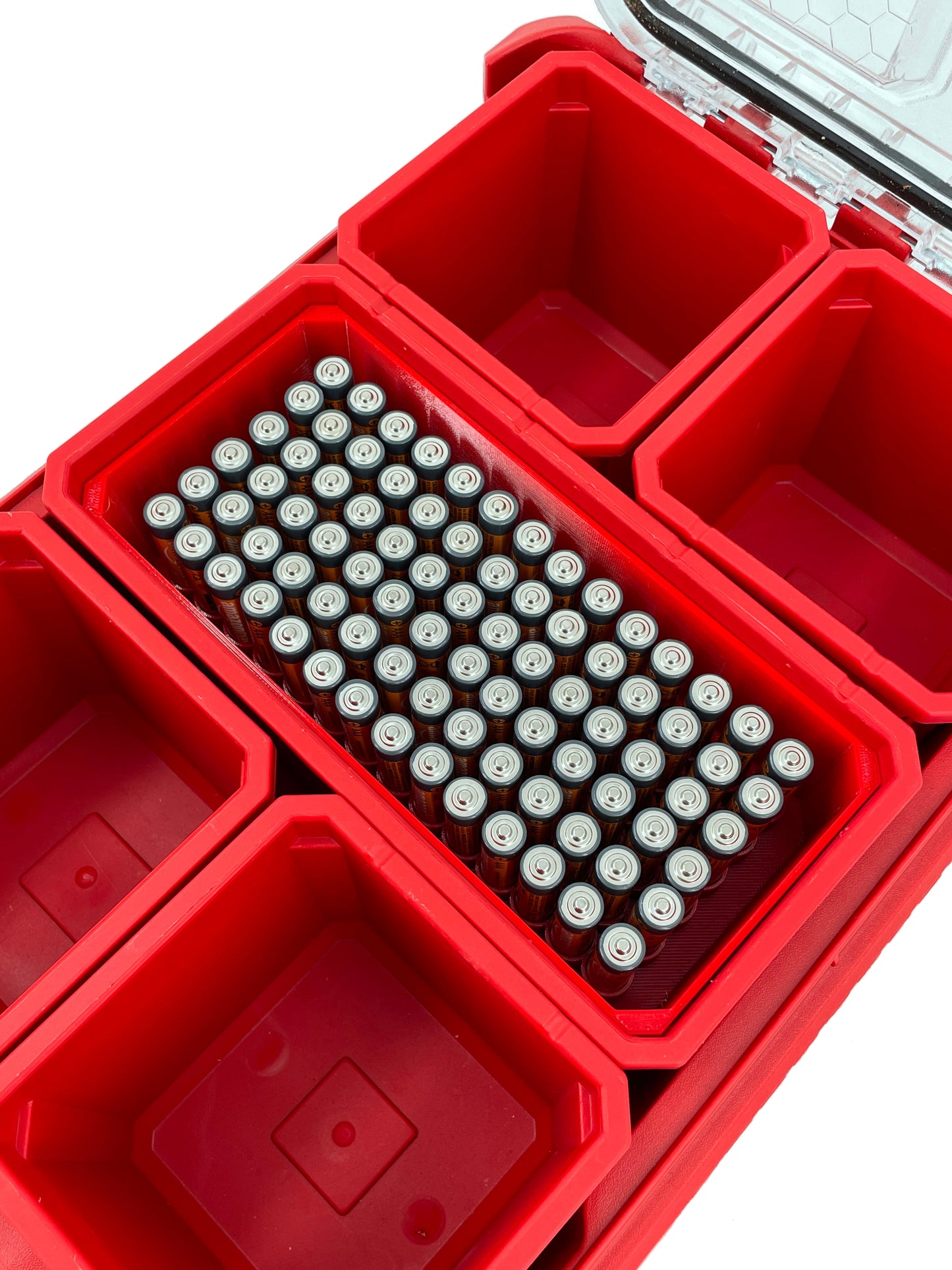 Milwaukee Packout Compact Organizer Compatible AA AAA C D 9V Long Battery Insert Bin