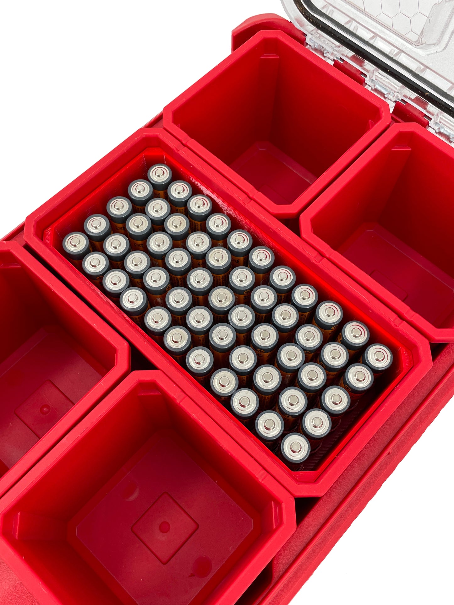 Milwaukee Packout Compact Organizer Compatible AA AAA C D 9V Long Battery Insert Bin