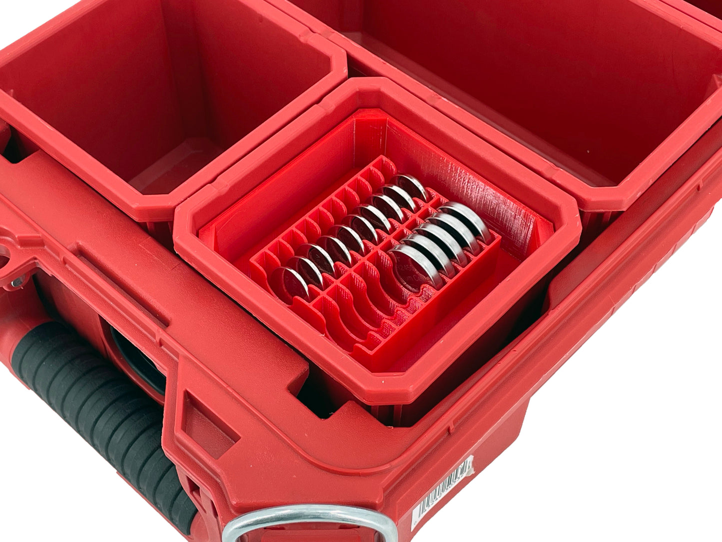 Milwaukee Packout Compact Organizer Compatible AA AAA C D 9V BTN Square Battery Insert Bin