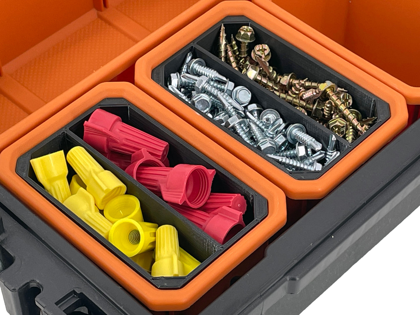 Ridgid 2.0 Pro Gear Small Parts Organizer Box Compatible Small Nesting Bins - Black