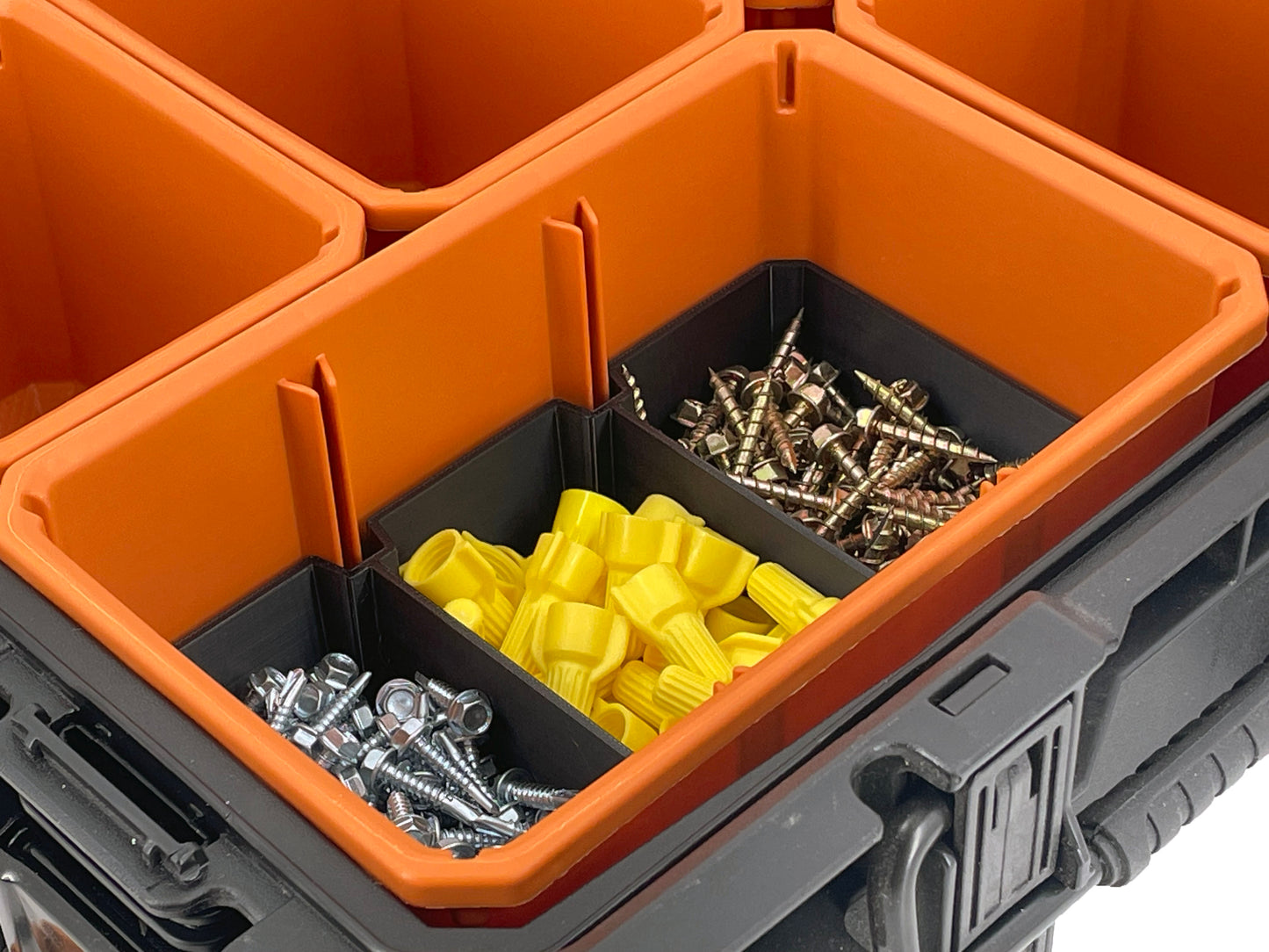 Ridgid Pro Organizer Compatible Large Nesting Bin Set - Black