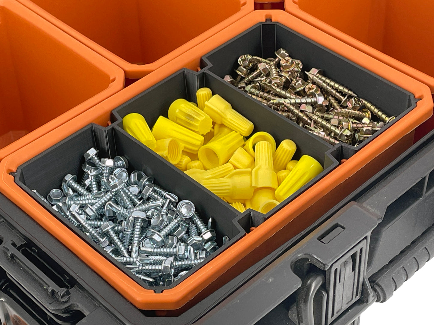 Ridgid Pro Organizer Compatible Large Nesting Bin Set - Black