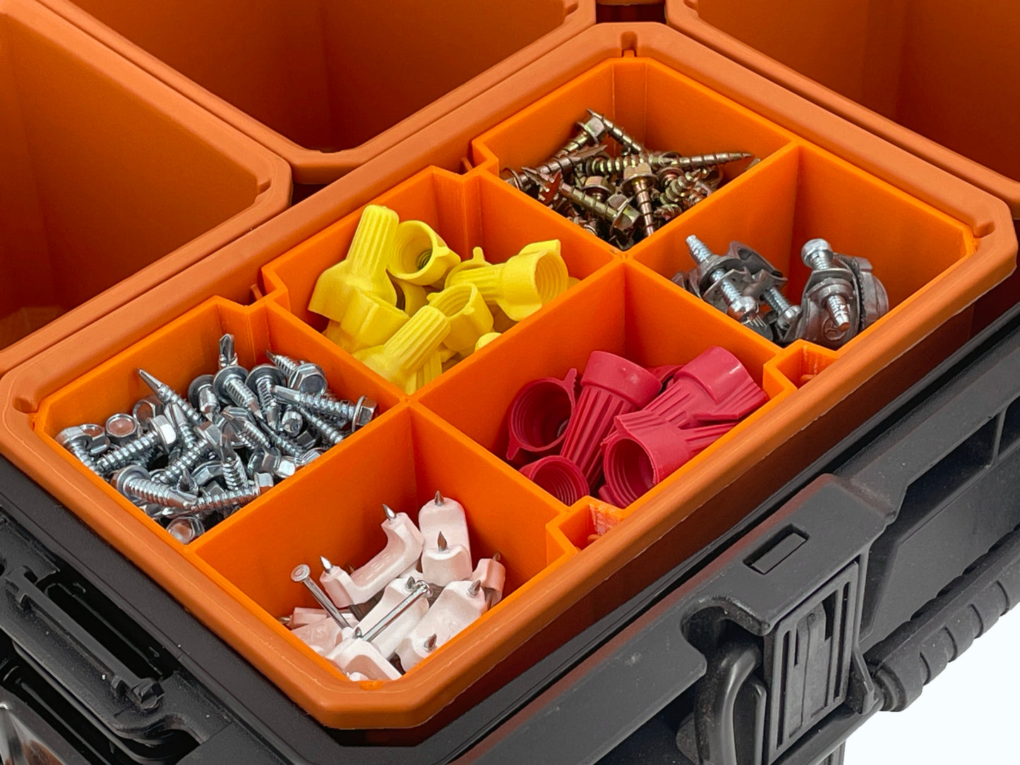Ridgid Pro Organizer Compatible Large Nesting Bin Set - Orange