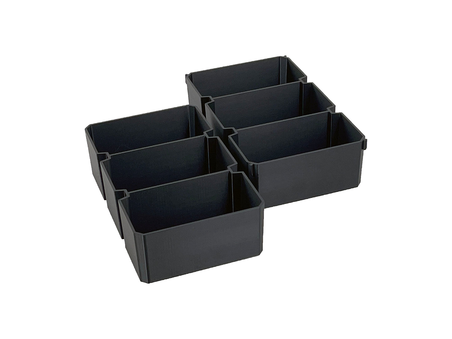 Ridgid Pro Organizer Compatible Large Nesting Bin Set - Black