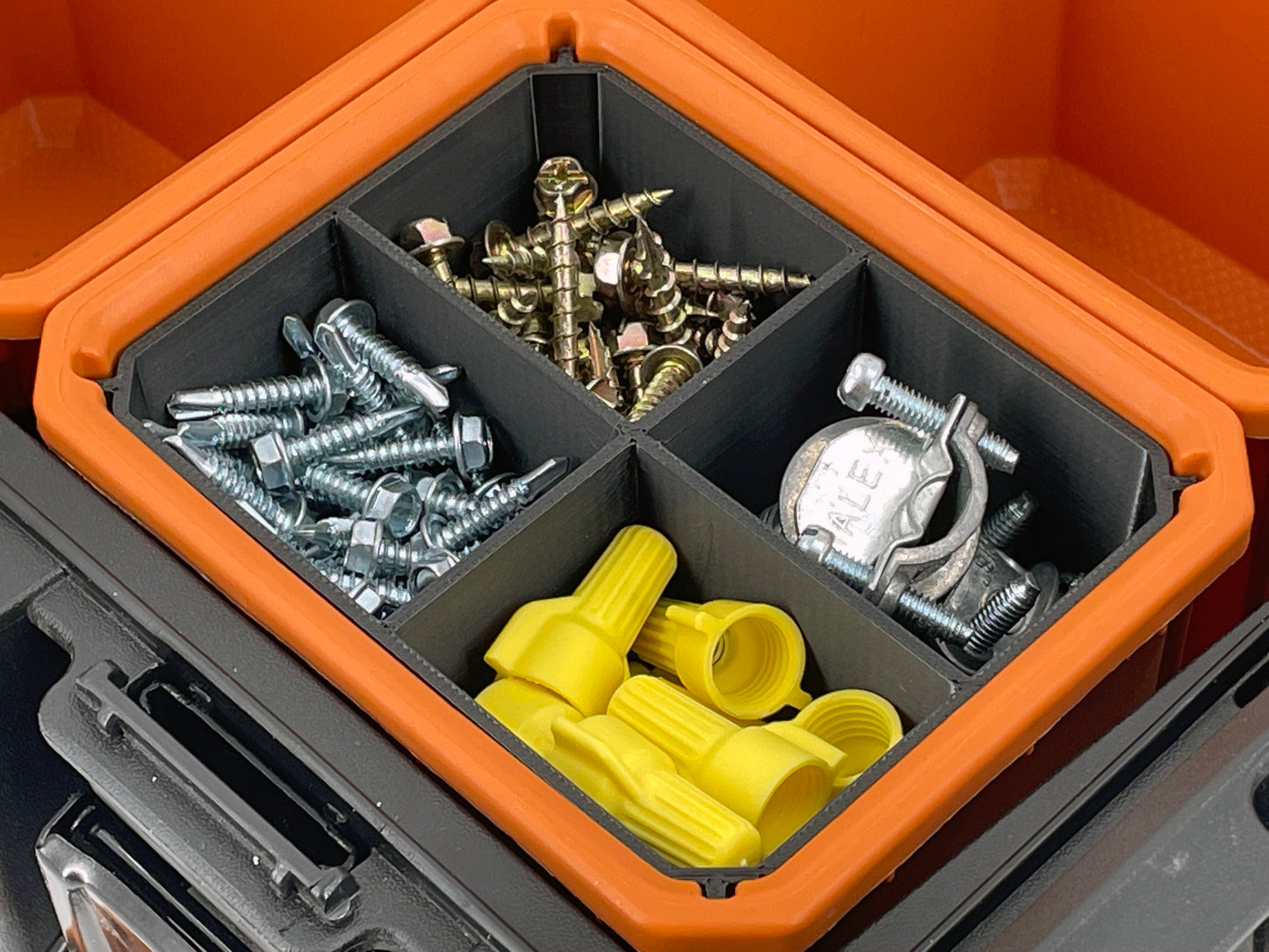 Ridgid Pro Organizer Compatible Small Nesting Bin Set - Black
