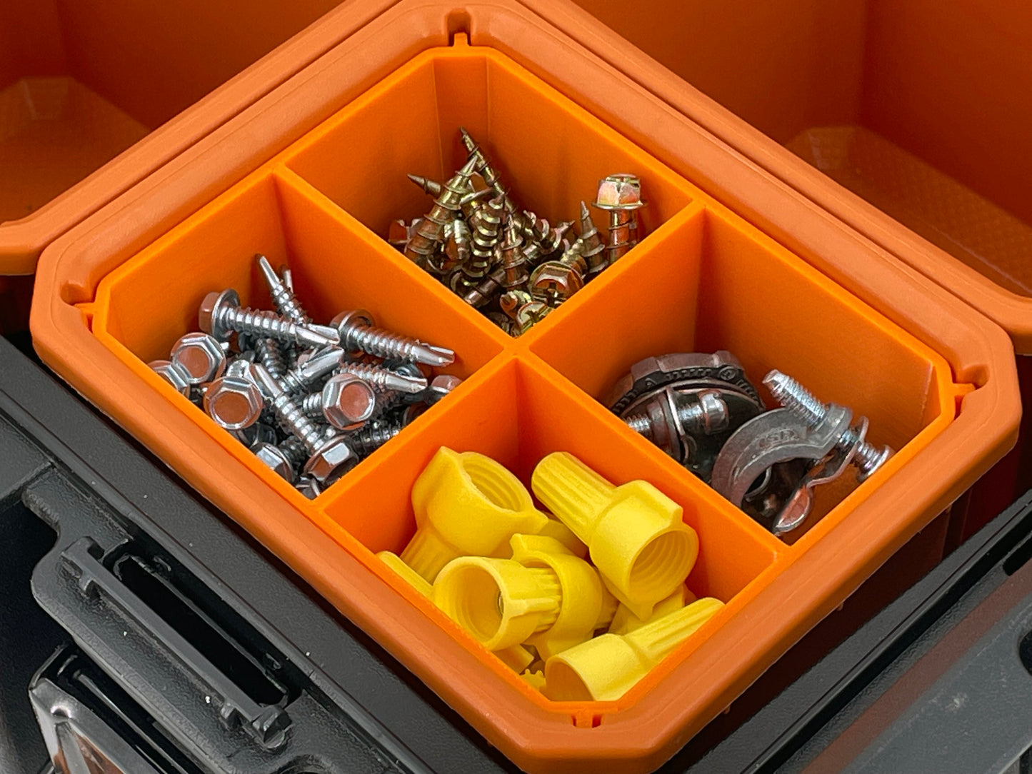 Ridgid Pro Organizer Compatible Small Nesting Bin Set - Orange