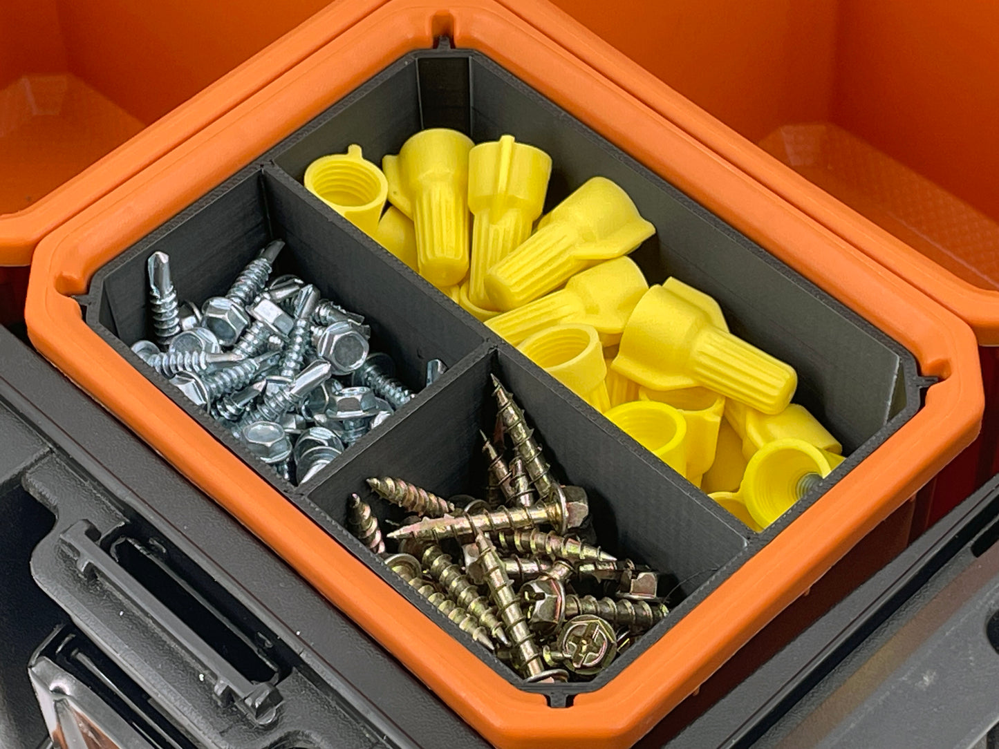Ridgid Pro Organizer Compatible Small Nesting Bin Set - Black
