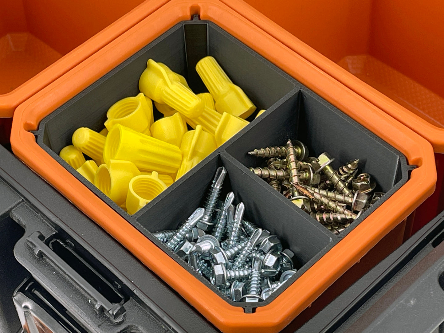 Ridgid Pro Organizer Compatible Small Nesting Bin Set - Black