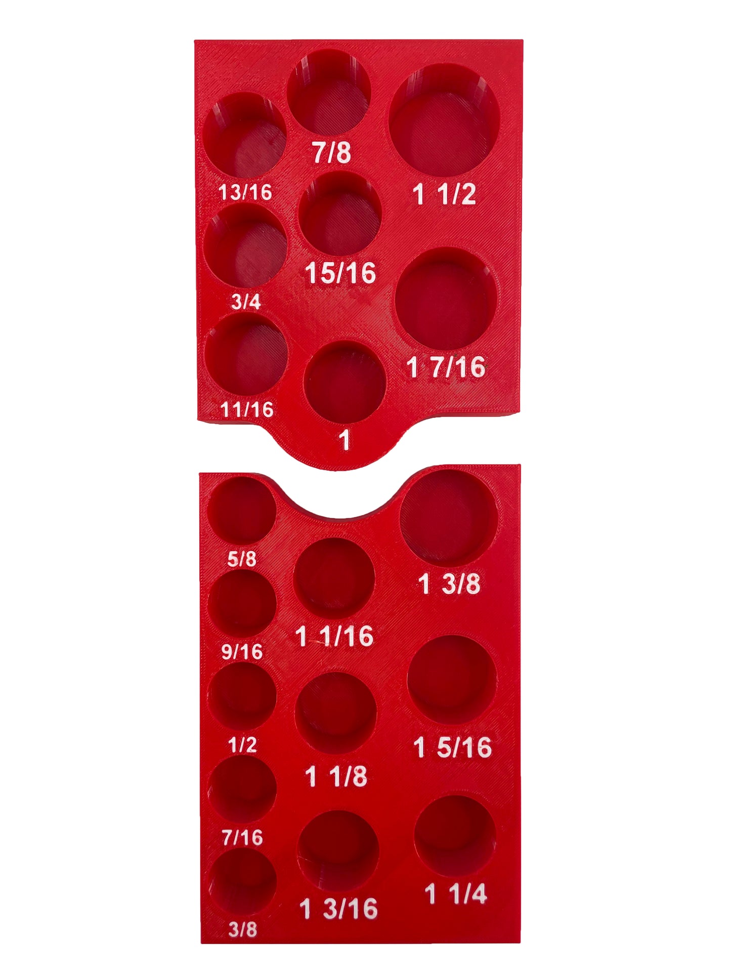 Milwaukee Packout 2 Drawer Tool Box Compatible 1/2" Drive Deep Socket Tray Insert - Red