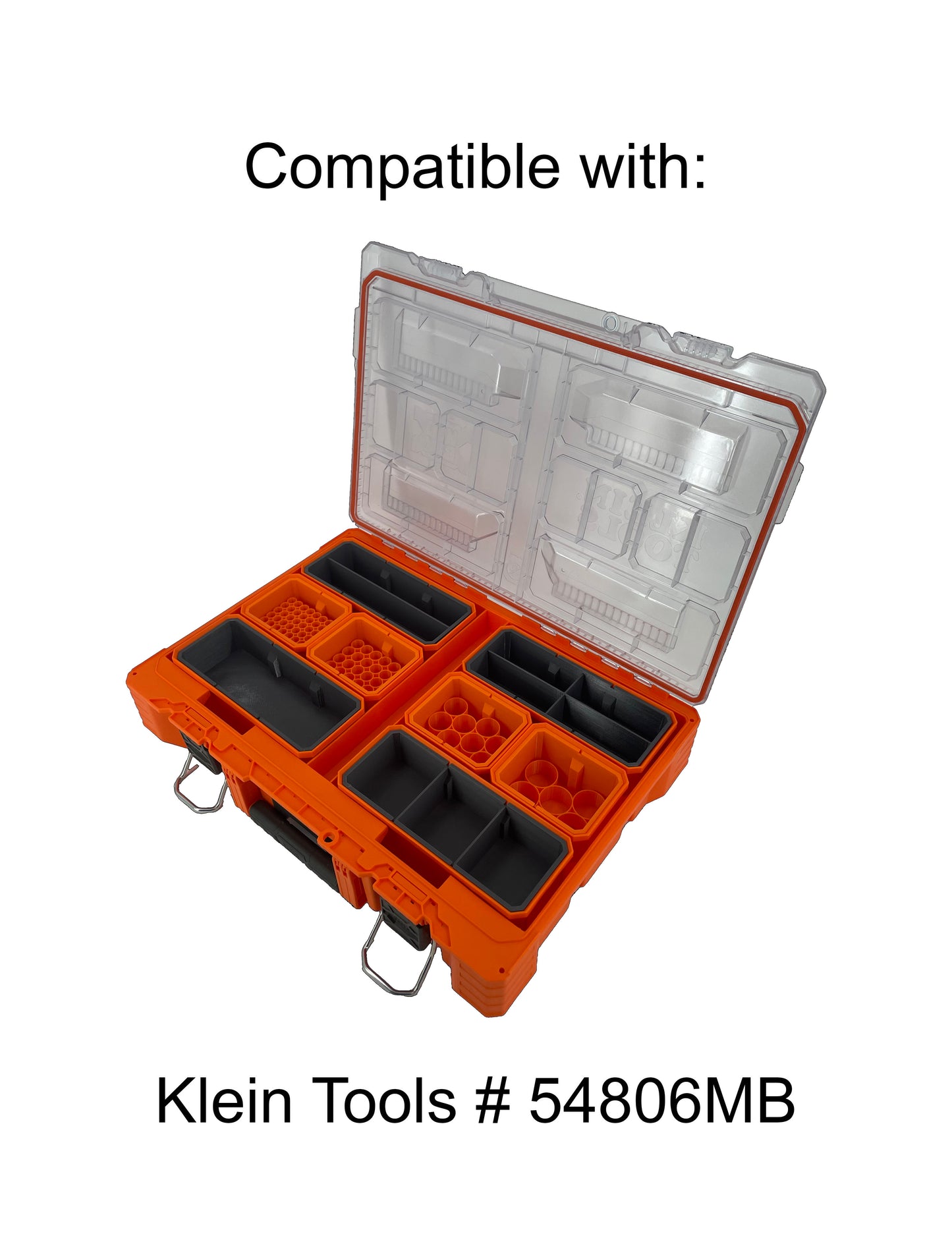 Klein Tools Modbox Tall Component Box Organizer Compatible Small AA AAA C D 9V Bins