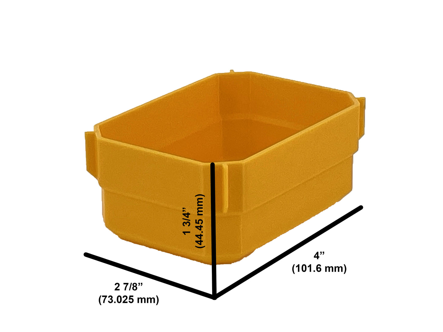 DeWalt TSTAK Organizer Compatible Small Nesting Bins - Yellow