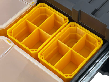 Dewalt TSTAK Single Deep Drawer Tool Organizer Box Compatible Small Cup Bins - Yellow