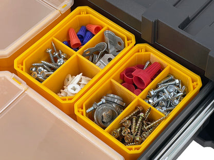 Dewalt TSTAK Single Deep Drawer Tool Organizer Box Compatible Small Cup Bins - Yellow