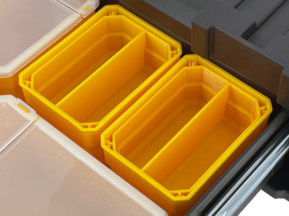 Dewalt TSTAK Single Deep Drawer Tool Organizer Box Compatible Small Cup Bins - Yellow