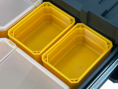 Dewalt TSTAK Single Deep Drawer Tool Organizer Box Compatible Small Cup Bins - Yellow