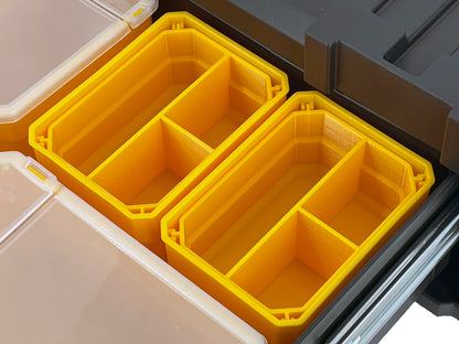 Dewalt TSTAK Single Deep Drawer Tool Organizer Box Compatible Small Cup Bins - Yellow